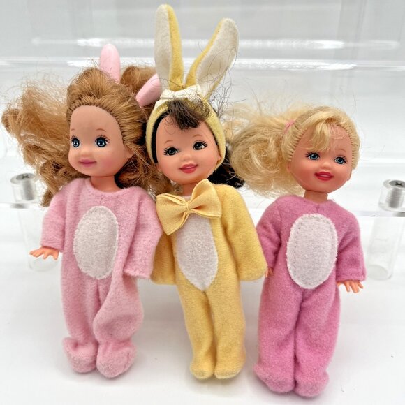 Kelly Doll Lot 3 – Bunny Melody 1997, Easter 2001, Blonde Bunny Outfit Mattel - Picture 1 of 16